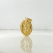 Dije Virgen Guadalupe 1.5gr / 3cm / Troquelado Mate Oro Amarillo *