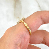 Anillo Silueta Estrella Puntos 2.4gr / T8 / Circones Blancos Oro Amarillo