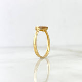 Anillo Corazon 1.55gr / T6 1/2 / Circones Blancos Oro Amarillo