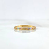 Anillo Morse Churumbela 1.3gr / T6 3/4 / Circones Colores Pasteles Oro Amarillo ©