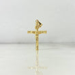 Dije Cruz Cristo 1.3gr / 3.6cm / Bastón Atornillado Oro Amarillo 18K