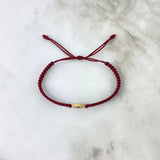 Pulsera Vino Tinto Trebol VCyA Agata Roja 0.8gr / 1.3cm / Oro Amarillo +4 *