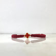 Pulsera Vino Tinto Trebol VCyA Agata Roja 0.8gr / 1.3cm / Oro Amarillo +4 *