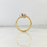 Anillo Tu y Yo 1.65gr / T6 / 6mm Bolas Tres Oros