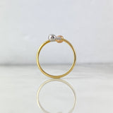 Anillo Tu y Yo 1.15gr / T6 1/4 / 4mm Bolas Tres Oros