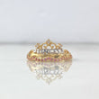 Anillo Princesa 2.45gr / T7 / Circones Blancos Rosas Dos Oros Amarillo Blanco