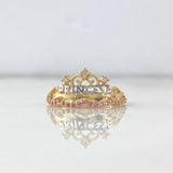 Anillo Princesa 2.45gr / T7 / Circones Blancos Rosas Dos Oros Amarillo Blanco