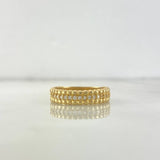 Anillo Esferas 3.05gr / T6 3/4 / Circones Blancos Oro Amarillo