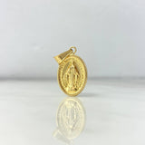 Dije Virgen Milagrosa 1.6gr / 2.8cm / Troquelado Oro Amarillo