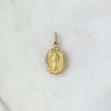 Dije Virgen Milagrosa 1.15gr / 2.5cm / Troquelado Oro Amarillo