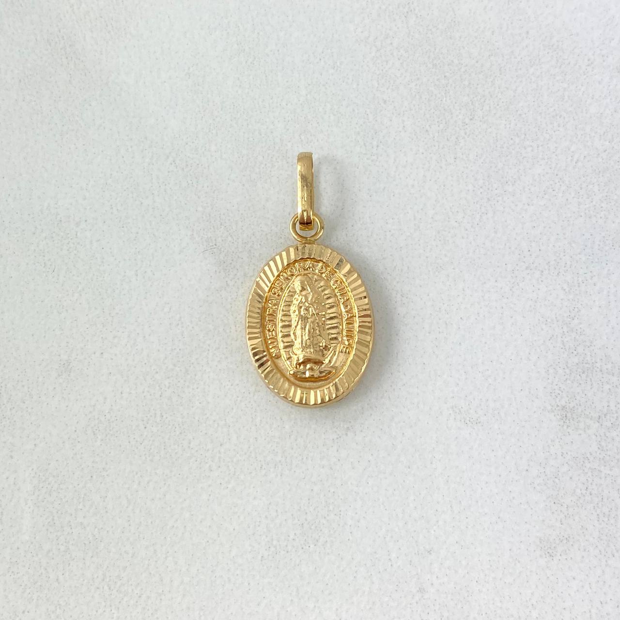 Dije Virgen Guadalupe 1.2gr / 2.5cm / Troquelado Oro Amarillo