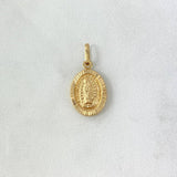 Dije Virgen Guadalupe 1.2gr / 2.5cm / Troquelado Oro Amarillo