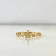 Anillo Churumbela Corona 1.1gr / T6 1/2 / Circones Blancos Oro Amarillo