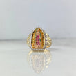 Anillo Virgen Guadalupe Silueta 7.3gr / T7 / Circones Blancos Verdes Fucsias Dos Oros Amarillo Blanco