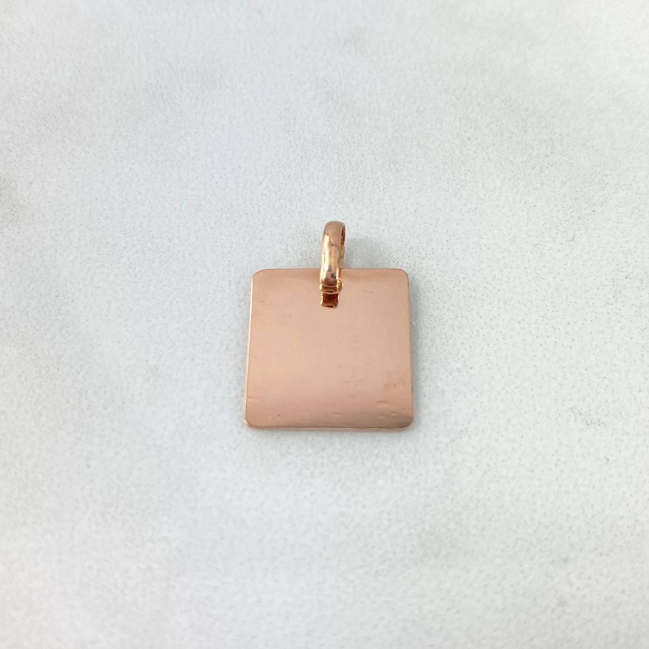 Dije Placa Cuadrada 1.15gr / 2cm / 15mm*15mm Oro Rosa