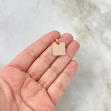 Dije Placa Cuadrada 1.15gr / 2cm / 15mm*15mm Oro Rosa