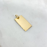 Dije Placa Rectangular 2.5gr / 3.2cm / 36mm*15mm Oro Amarillo