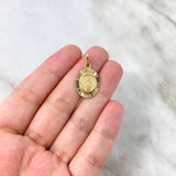 Dije Virgen Guadalupe 1.9gr / 2.7cm / Diamantada Oro Amarillo