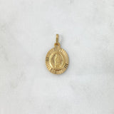 Dije Virgen Guadalupe 1.9gr / 2.7cm / Diamantada Oro Amarillo