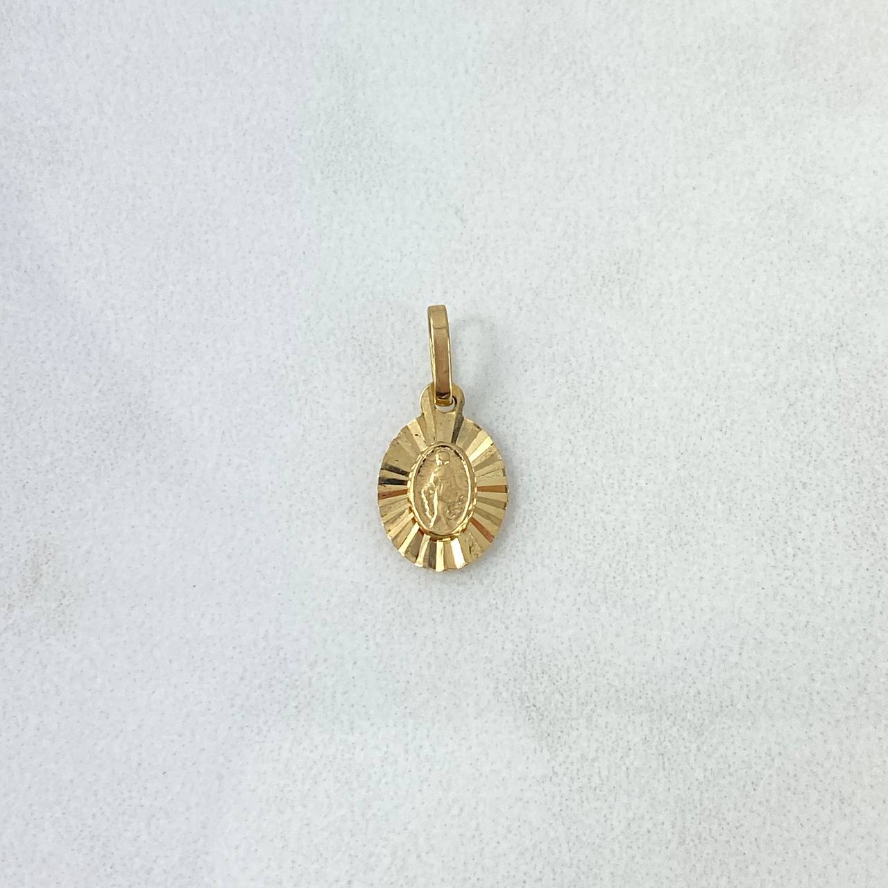 Dije Virgen Milagrosa 0.6gr / 1.8cm / Diamantada Oro Amarillo