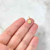 Dije Virgen Milagrosa 0.4gr / 1.5cm / Diamantada Oro Amarillo