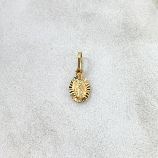 Dije Virgen Milagrosa 0.45gr / 1.5cm / Diamantada Oro Amarillo