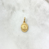 Dije Virgen del Carmen 0.8gr / 1.8cm / Diamantada Oro Amarillo