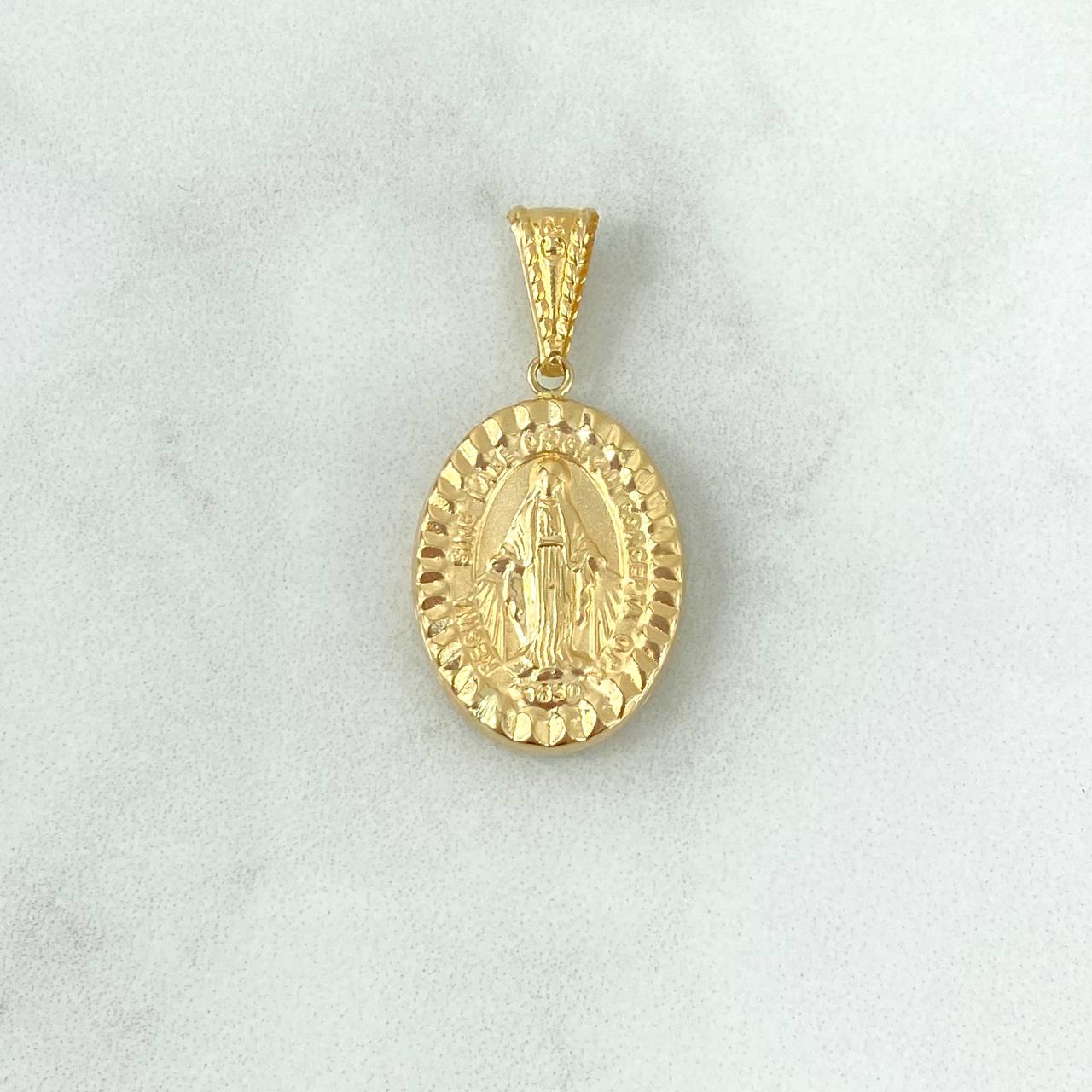 Dije Virgen Milagrosa 1.7gr / 3.1cm / Troquelada Oro Amarillo