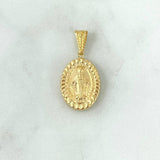 Dije Virgen Milagrosa 1.65gr / 3.1cm / Troquelada Oro Amarillo