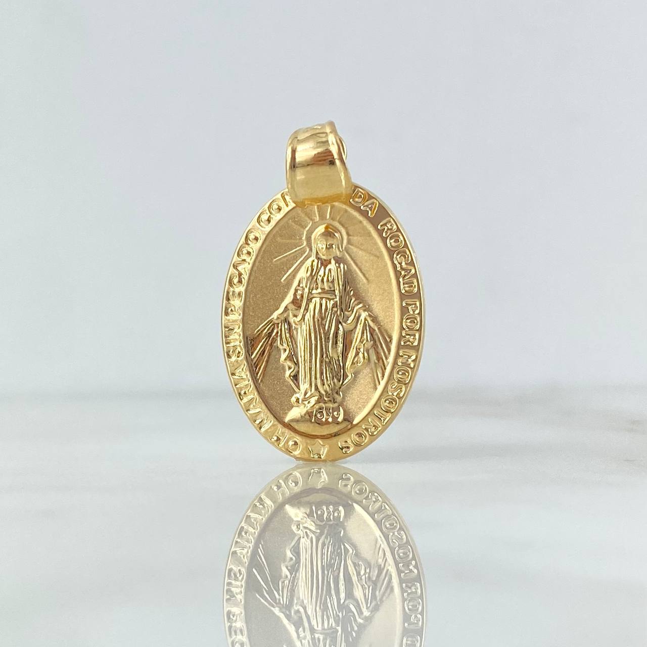 Dije Virgen Milagrosa 2.3gr / 3.5cm / Ovalada Oro Amarillo