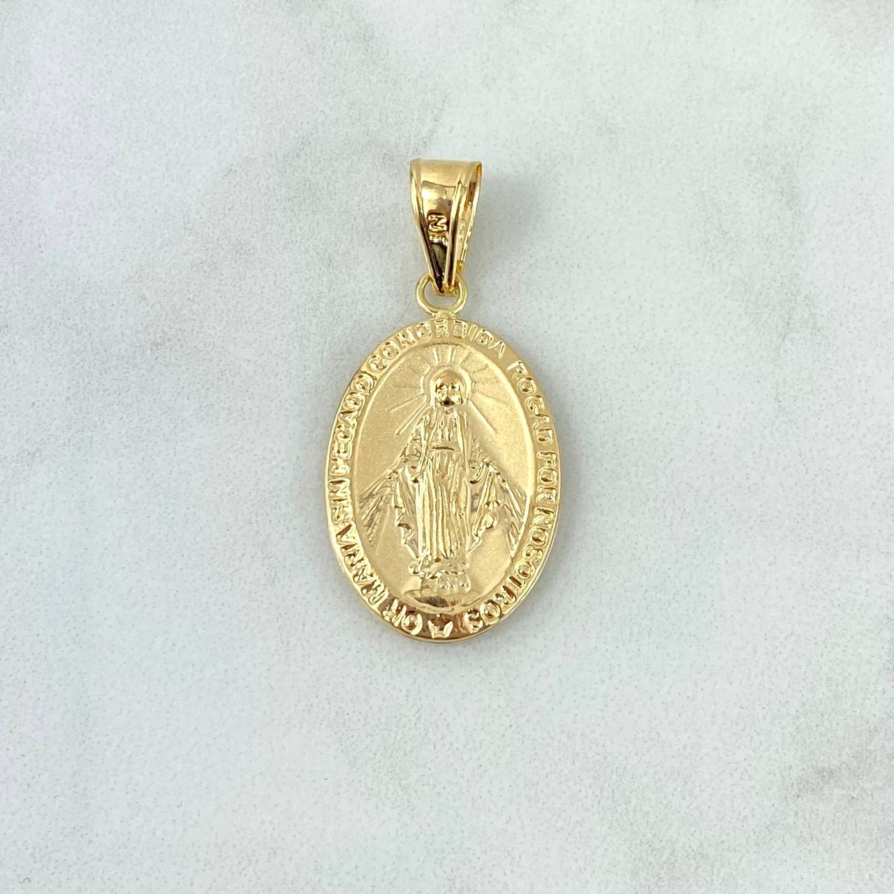 Dije Virgen Milagrosa 2.3gr / 3.5cm / Ovalada Oro Amarillo