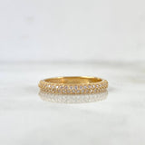 Anillo Churumbela Doble Circulos 2.9gr / T7 3/4 / Circones Blancos Oro Amarillo