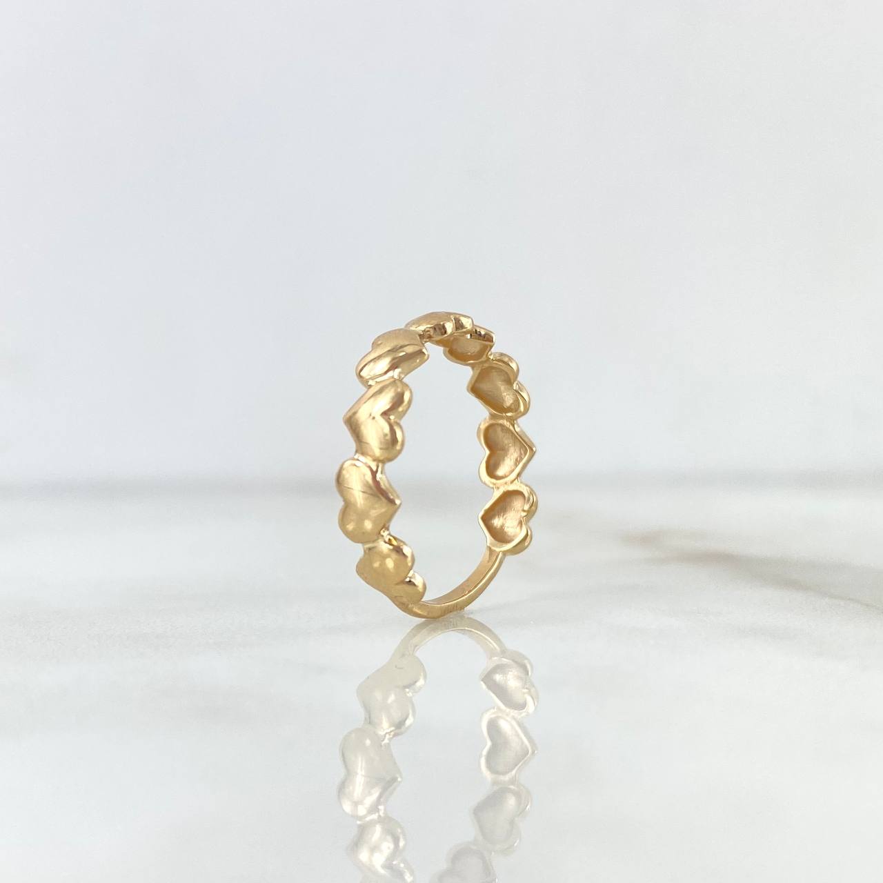 Anillo Corazones 1.55gr / T7 / Oro Amarillo *