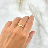 Anillo Corazones 1.7gr / T6 3/4 / Oro Amarillo *