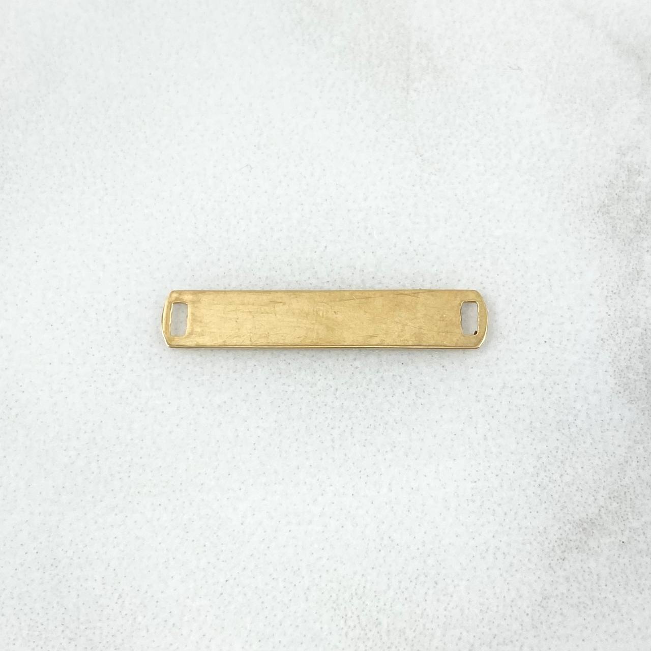 Herraje Placa Rectangular 0.35gr / 2.2cm / Oro Amarillo