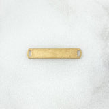 Herraje Placa Rectangular 0.35gr / 2.2cm / Oro Amarillo