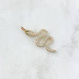 Dije Serpiente 2.5gr / 3.6cm / Circones Blancos-Verdes Oro Amarillo ©