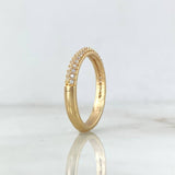 Anillo Churumbela Doble Circulos 2.9gr / T7 3/4 / Circones Blancos Oro Amarillo