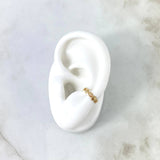 Piercing Earcuff Simulador 0.55gr / 1cm / Rombos Ovalos Oro Amarillo 18K (Joya) ©