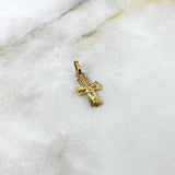 Dije Cristo 0.8gr / 2.3cm / Diamantado Oro Amarillo