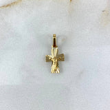 Dije Cristo 0.55gr / 1.9cm / Diamantado Oro Amarillo