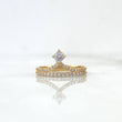 Anillo Solitario Tiara 2.45gr / T7 / Circones Blancos Oro Amarillo