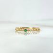 Anillo Esferas Circulo 1.65gr / T6 1/4 / Circon Verde Oro Amarillo