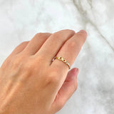 Anillo Dios Churumbela 1.1gr / T6 / Circones Blancos Oro Amarillo