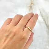 Anillo Estrellas 1.3gr / T7 / Circones Blancos Oro Amarillo