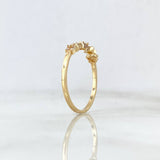 Anillo Estrellas 1.25gr / T8 1/4 / Circones Blancos Oro Amarillo