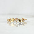 Anillo Estrellas 1.25gr / T8 1/4 / Circones Blancos Oro Amarillo