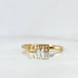 Anillo Love 1.65gr / T7 3/4 / Oro Amarillo