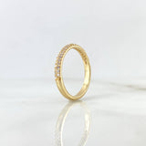 Anillo Churumbela Doble Circulos 2.95gr / T6 3/4 / Circones Blancos Oro Amarillo