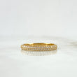 Anillo Churumbela Doble Circulos 2.6gr / T7 3/4 / Circones Blancos Oro Amarillo